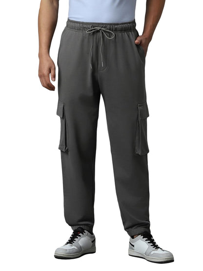 Bewakoof Air 1.0 Mens Solid Mid Rise Oversized Joggers_604216_Grey_XL