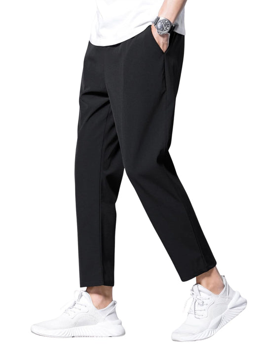 Greciilooks MenS Loose Mid Rise Track Pant | Trouser Pant | Sports | Stylish Black