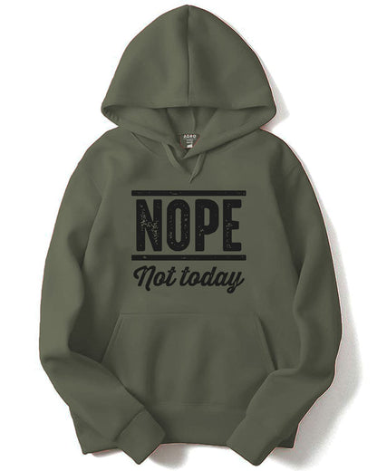 ADRO Nope Not Today Mens Printed Hoodies/Mens Sweatshirts (H21-M-NOP-OL_Olive)