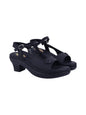 Shoetopia Orthopedic Comfortable Doctor Sole Black Sandals For Women & Girls