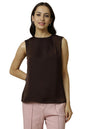 Allen Solly Women Regular Fit Solid Formal Sleeveless Top
