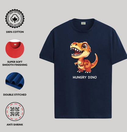 ADRO T Shirts for Boys & Girls || Dinosaur Printed T-Shirt || Ages 3-14 || 100% Cotton Round Neck Tshirt for Boys & Girls||KRN-D