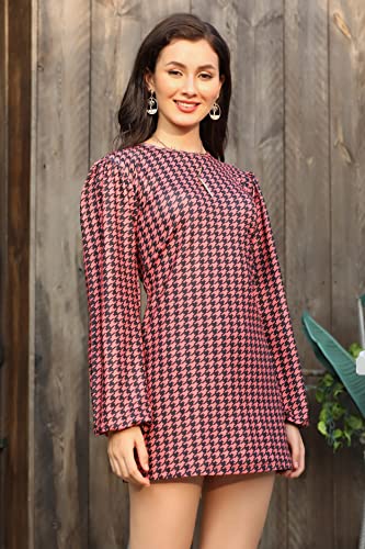 Leriya Fashion Party Dresses for Women Choker Multicolor Bodycon Mini Wrap Dress (X-Large, Red)