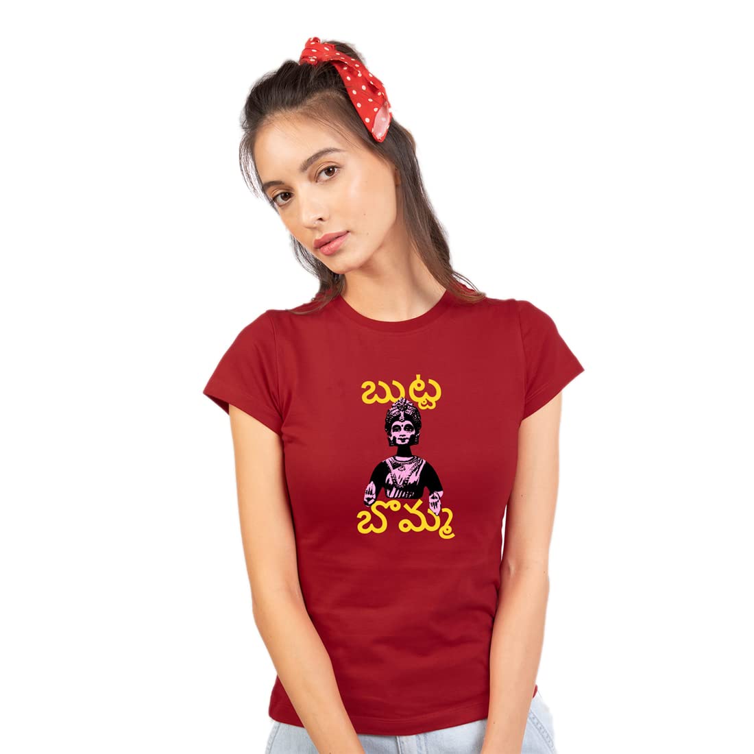 Bewakoof Womens Casual Butta Bomma Half Sleeve T-Shirt
