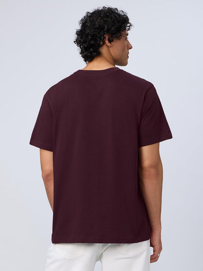 The Souled Store Peanuts: Rad Club Men and Boys Short Sleeves Round Neck Burgundy Graphic Printed Cotton Regular Fit T-Shirts