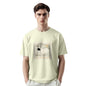 Nobero MenS Graphic Print Regular Fit T-Shirt (1M-Twts-C0836-Pbl_Aloe Green-New Story Unfolds