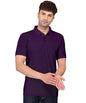 Baghadbillo MenS Regular Fit Solid Polo Half Sleeve T-Shirt Purple