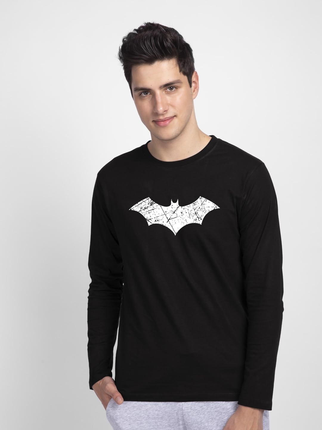 Bewakoof Official DC Merchandise Batman Mens Graphic Printed Regular Fit Half Sleeve Round Neck Cotton T-Shirt