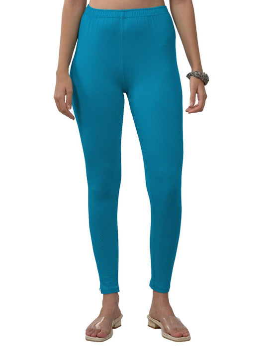 Lux Lyra Blue Sapphire Free Size Ankle Leggings