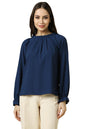 Allen Solly Women Solid Casual Round Neck Top