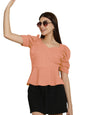 Tee Projekt Solid Stylish Casual Slim Fit Top & Tunic for Women & Girls|| Trendy Western Tops for Women