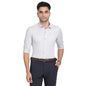 Turtle Men Cotton Melange Slim Fit Grey Printed Formal Shirt