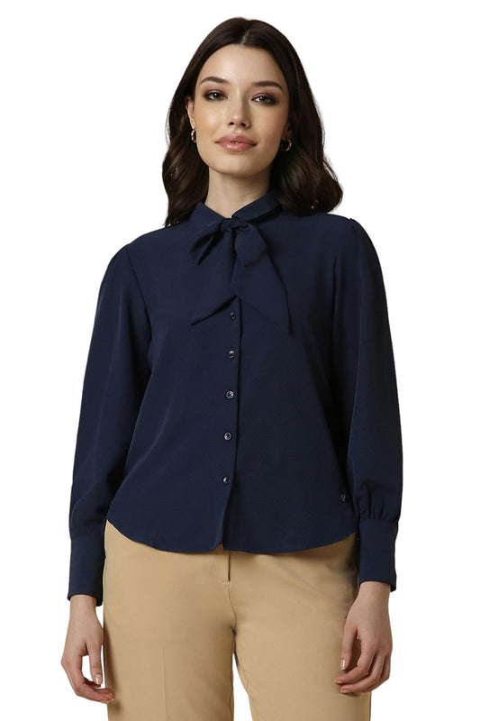 Allen Solly Women Regular Fit Casual Cotton Full Sleeve Stretch Shirt