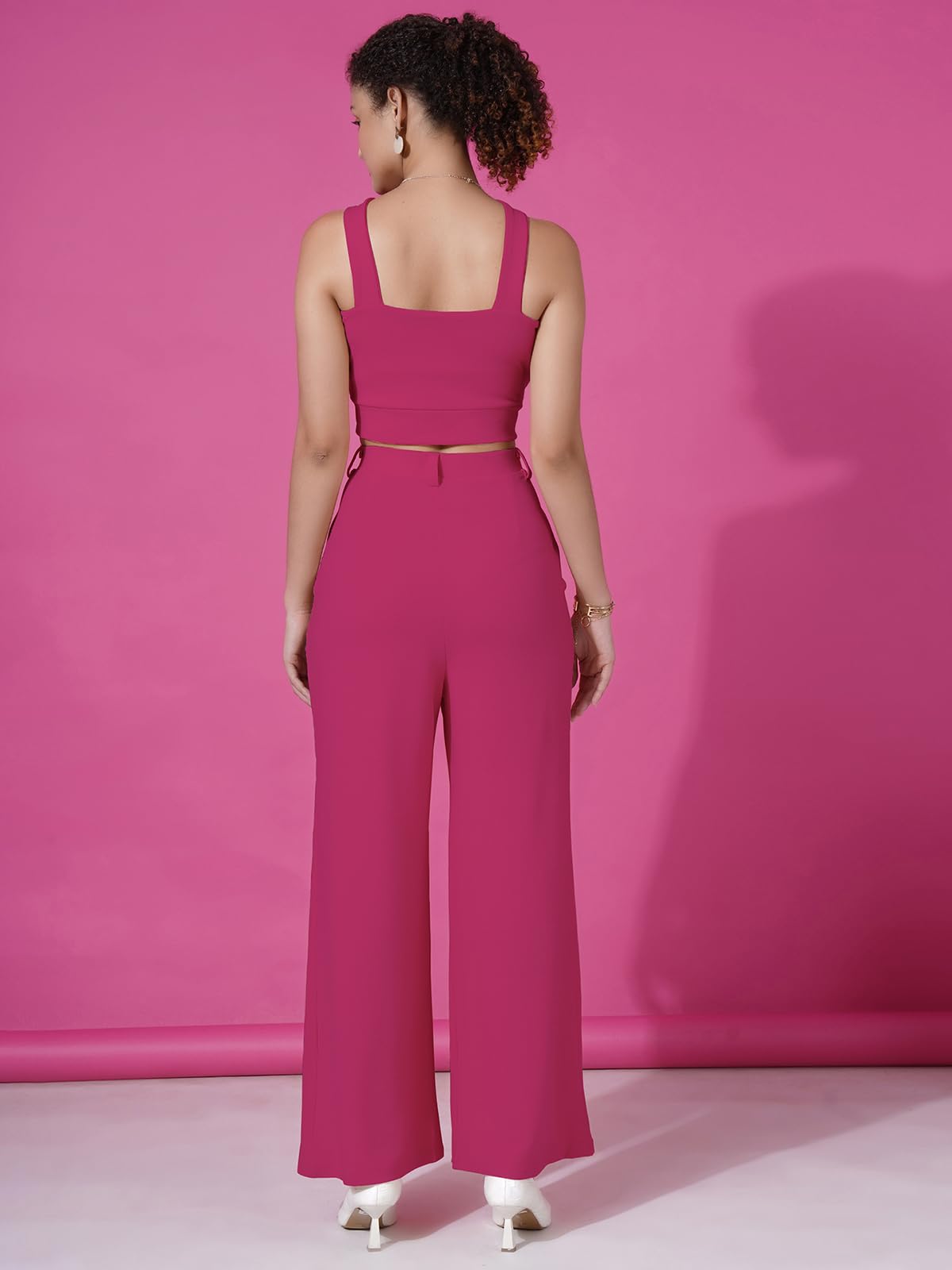Selvia Womens Co-ords Set|Lycra Top and Trouser Set|Casual Co-ords Set for Women|Two Piece Co-ord Set|Top & Pant Set(685CTK1156