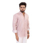 Brown Culture MenS Cotton Blend Striped Print Shirt With Spread Collared Full Sleeves Standard Length And Button Down Closure T