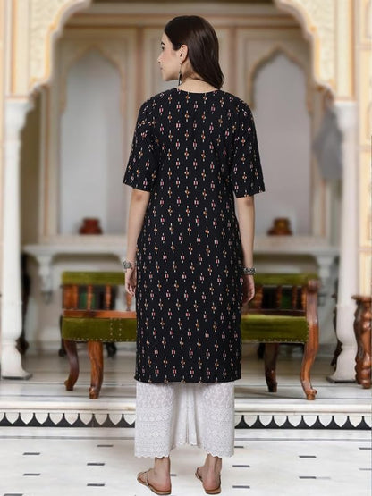Tee Projekt Crepe Verstaile Straight Printed Kurti For WomenS Ll Casual Wear Kurti (Pack Of 6)