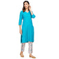 Fabindia WomenS Cotton Suit-Dress Set (20064705_Turquoise