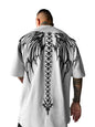 Thalasi Cotton Aesthetic Oversized Tshirt For Men - White T Shirt For Mens Stylish | Half Sleeve Oversize Fit Round Neck Tshirts