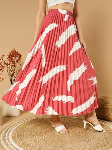 Kzully Polyester Western WomenS Skirts Peach