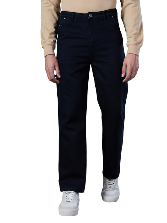 Bewakoof Mens Solid Regular Fit Cotton Jeans_624677_Black_30
