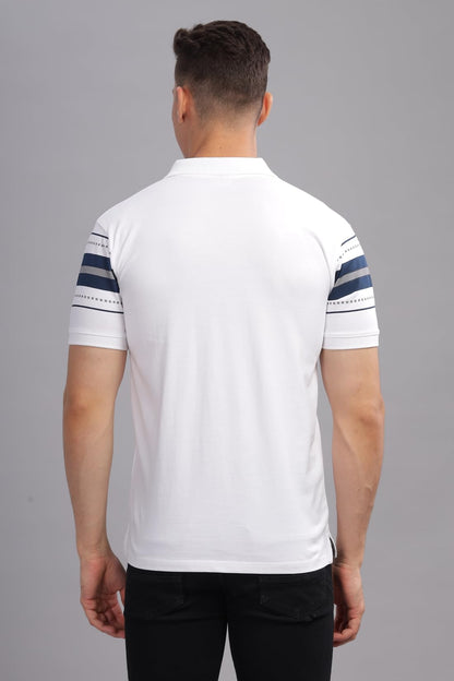 ADRO Regular Fit Polo T-Shirt for Men| Printed Polo T-Shirt | Cotton Polo T Shirt Also in Plus Size|Pnop24-L1-Whnbgr