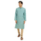 Fabindia MenS Cotton Woven Relaxed Kurta (1037119Teal_Teal
