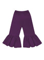 A.T.U.N. (ALL THINGS UBER NICE) Girls High Rise Regular Elasticated Waistband Casual Ruffle Pants Purple