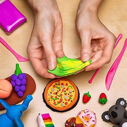 Eclet (Pack of 12) Air Dry Clay, Colorful Children Soft Clay, Creative Art Crafts, Gifts for Kids-Multi Color. Non-Toxic Modelin