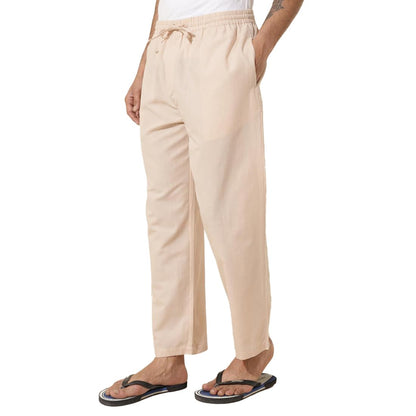 Fabindia Beige Cotton Woven Pyjama