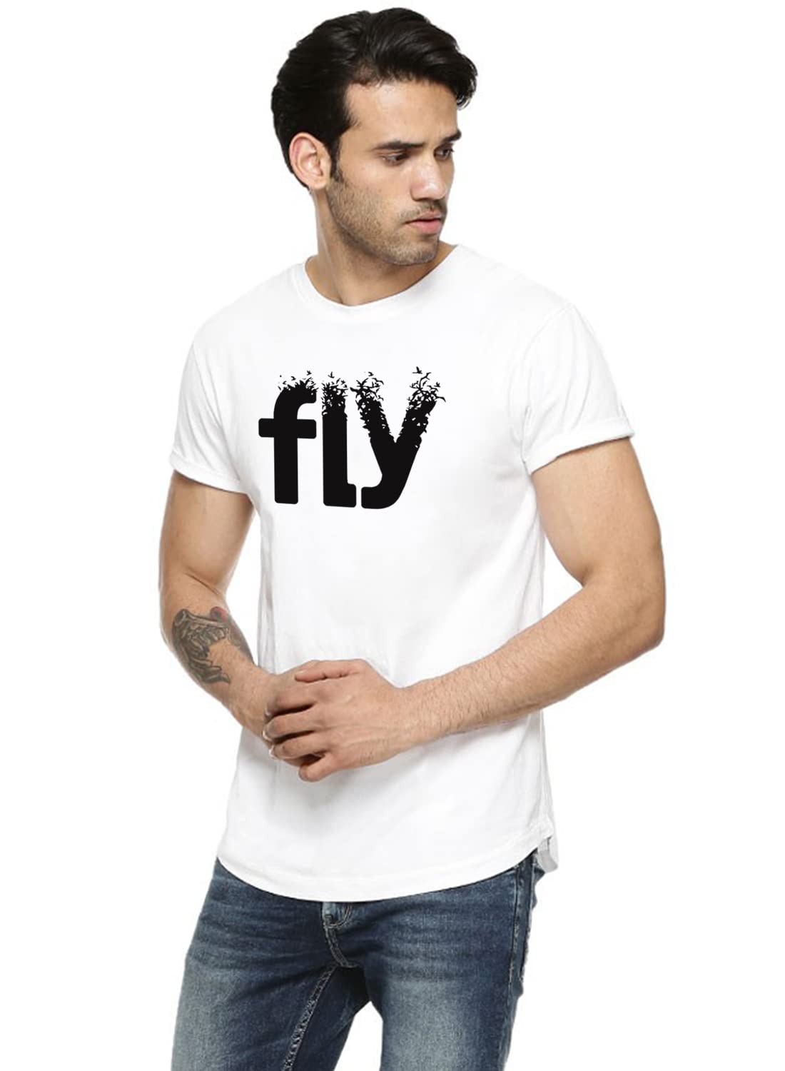 ADRO Fly Mens Cotton Printed T-Shirts (R21-M-FLY)