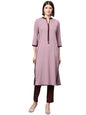 ZIYAA Women's Crepe Solid Regular Kurta