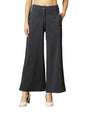 OOMPH! Women Trouser | Wide Leg High Waist Trousers | Solid Formal & Casual Pants with Front Patch Pockets | Officewear, Travel,