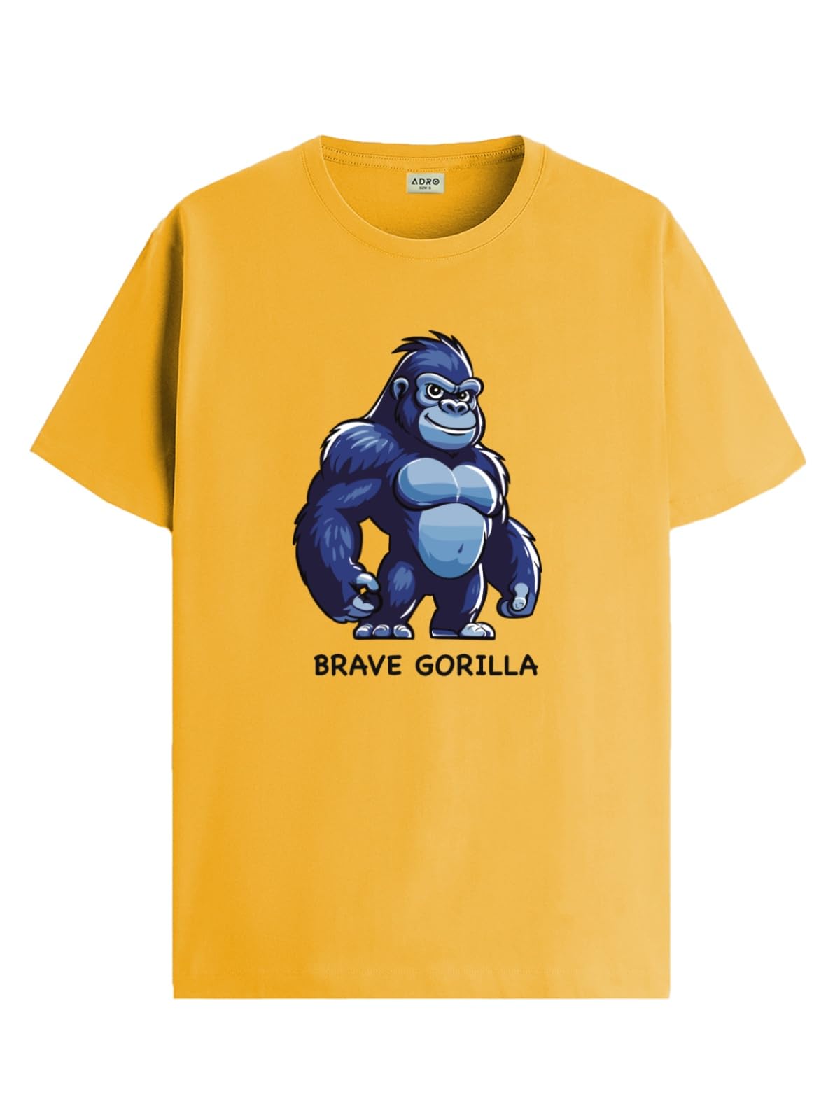 ADRO T Shirts for Boys & Girls || Gorilla Printed T-Shirt || Ages 3-14 || 100% Cotton Round Neck Tshirt for Boys & Girls||KRN-GO