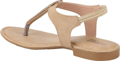 Shoetopia Girls Beige Stylish Trending Flats