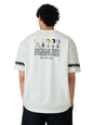 The Souled Store Official Peanuts: Keepin It Cool Men and Boys Oversized fit Half Sleeve Cotton White Color Men Oversized T-Shir