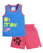 BUMZEE Royal Blue & Coral Boys Sleeveless T-Shirt & Short Set Age - 12-18 Months (Peb8233D-rbl.crl)