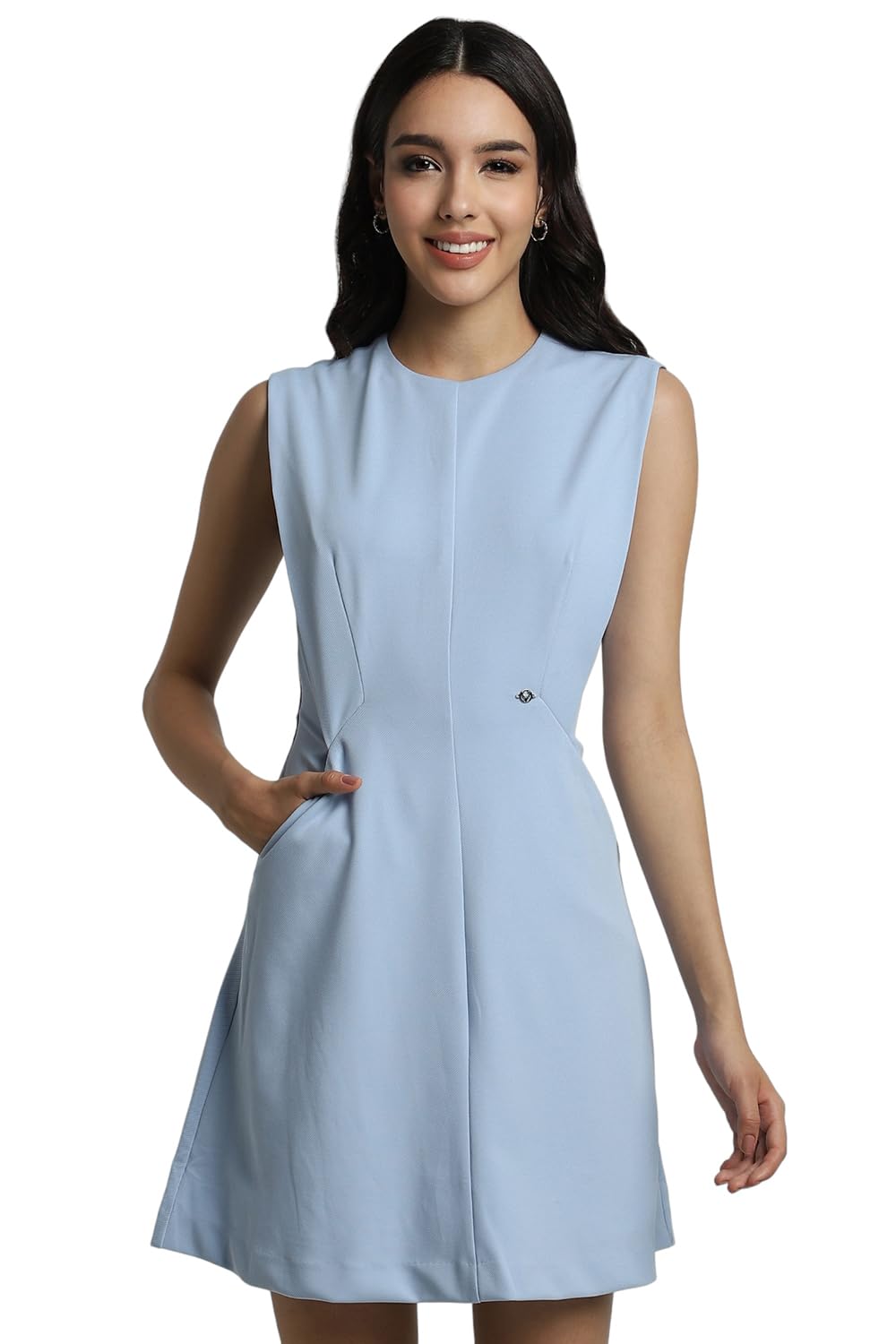 Allen Solly Women Solid Casual Sleeveless Jumpsuit