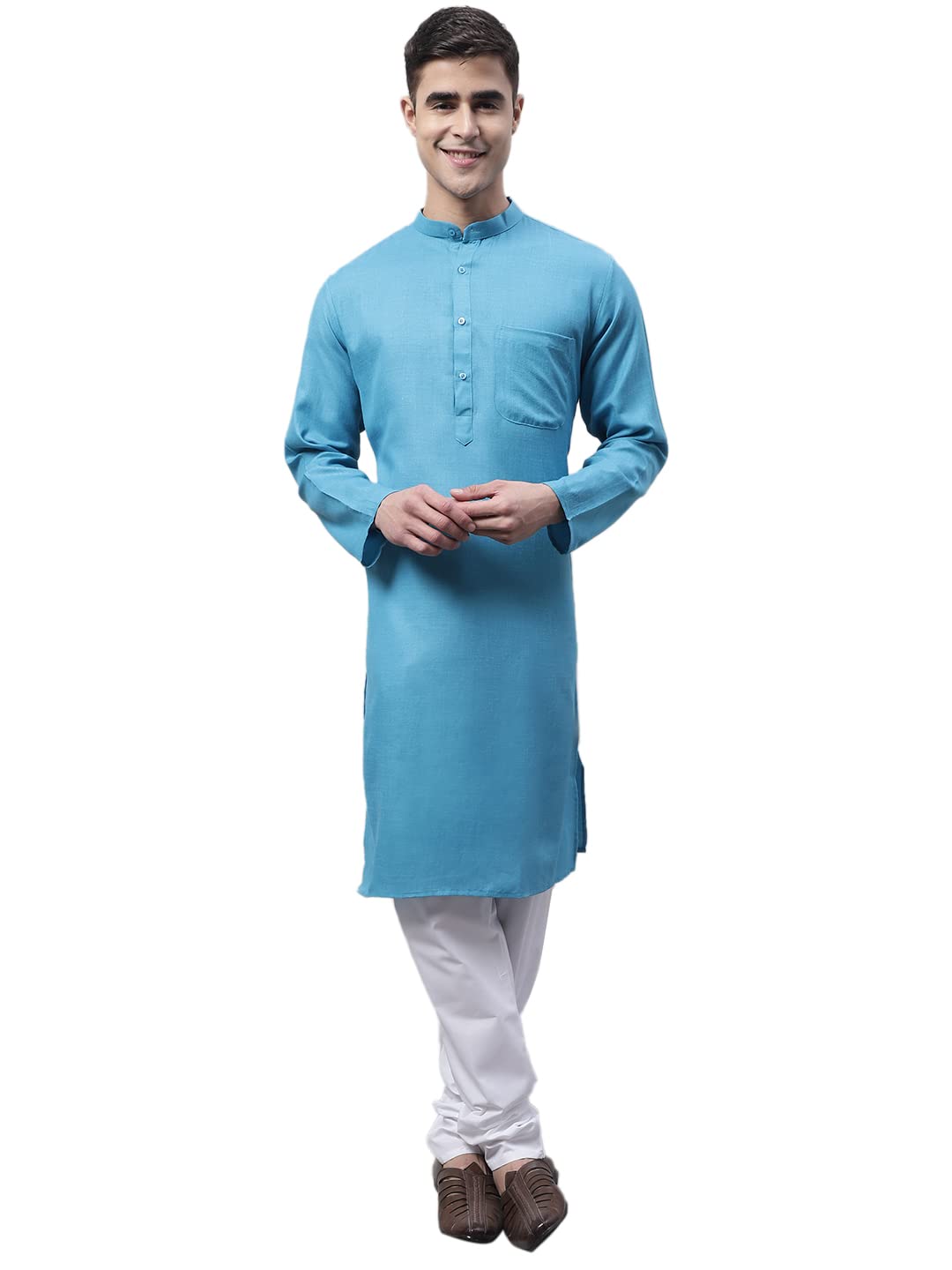 Jompers Mens Cotton Solid Kurta Payjama Set