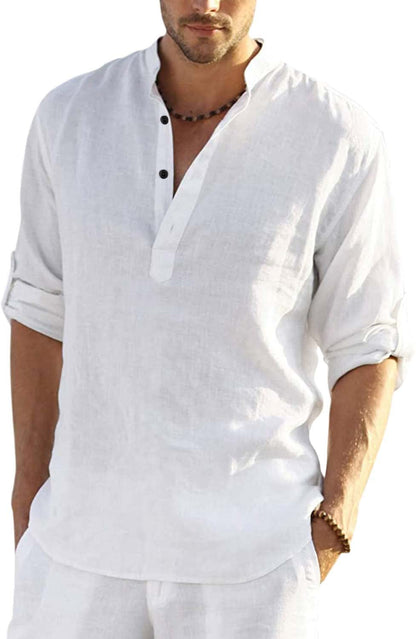 Zartha MenS Regular Fit Solid Pattern Cotton Polyester Blend Kurta With Spread Collar Long Sleeve And Standard Length | Shirt F