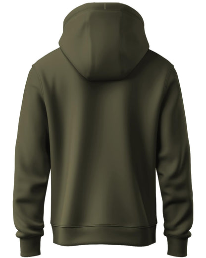 ADRO Mens Cotton Neck Hooded Sweatshirt (H24-FECT-OL_Olive