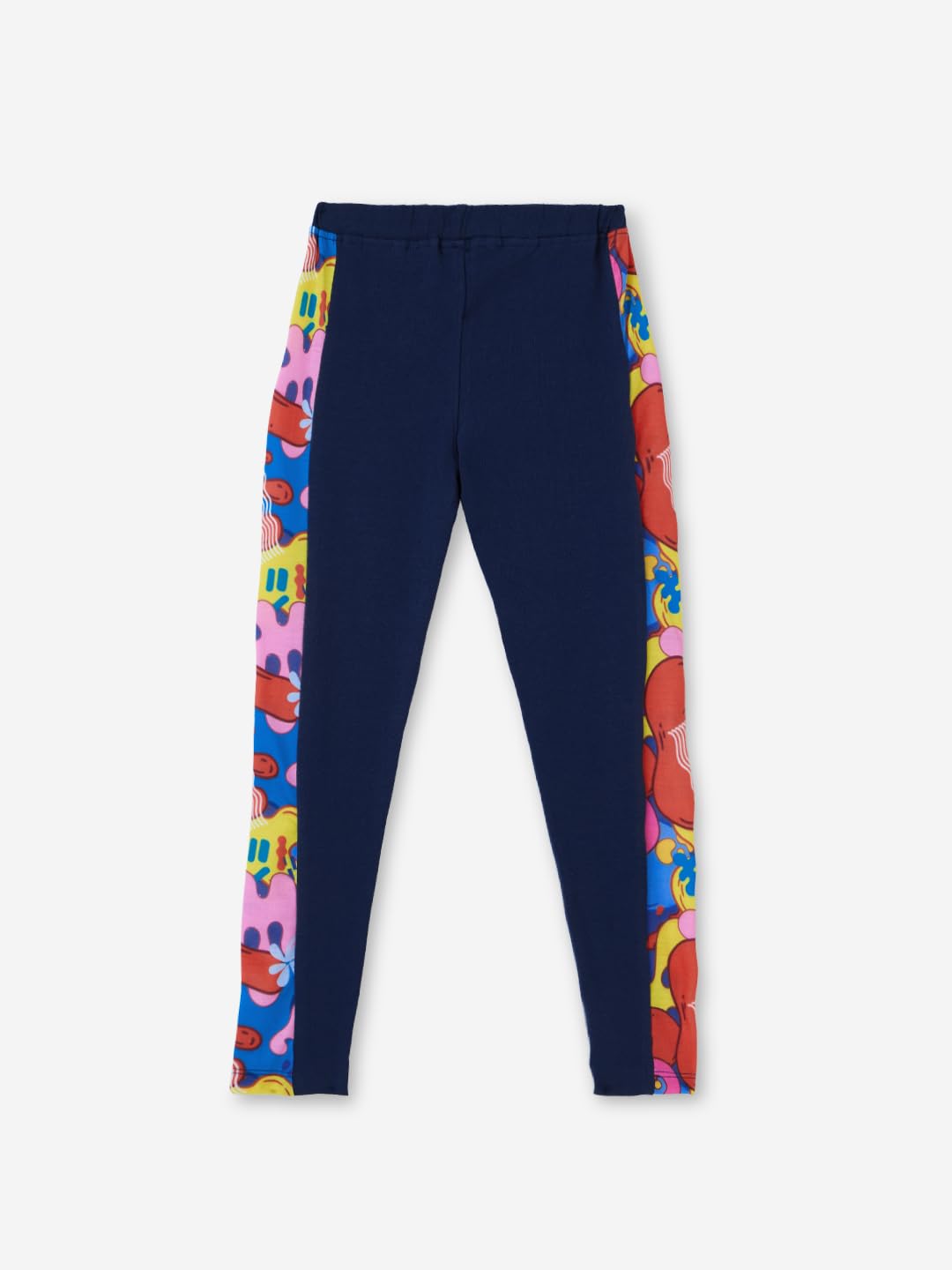 The Souled Store Swirl Girls Navy Blue Solid Cotton Leggings (2-8 Yrs)