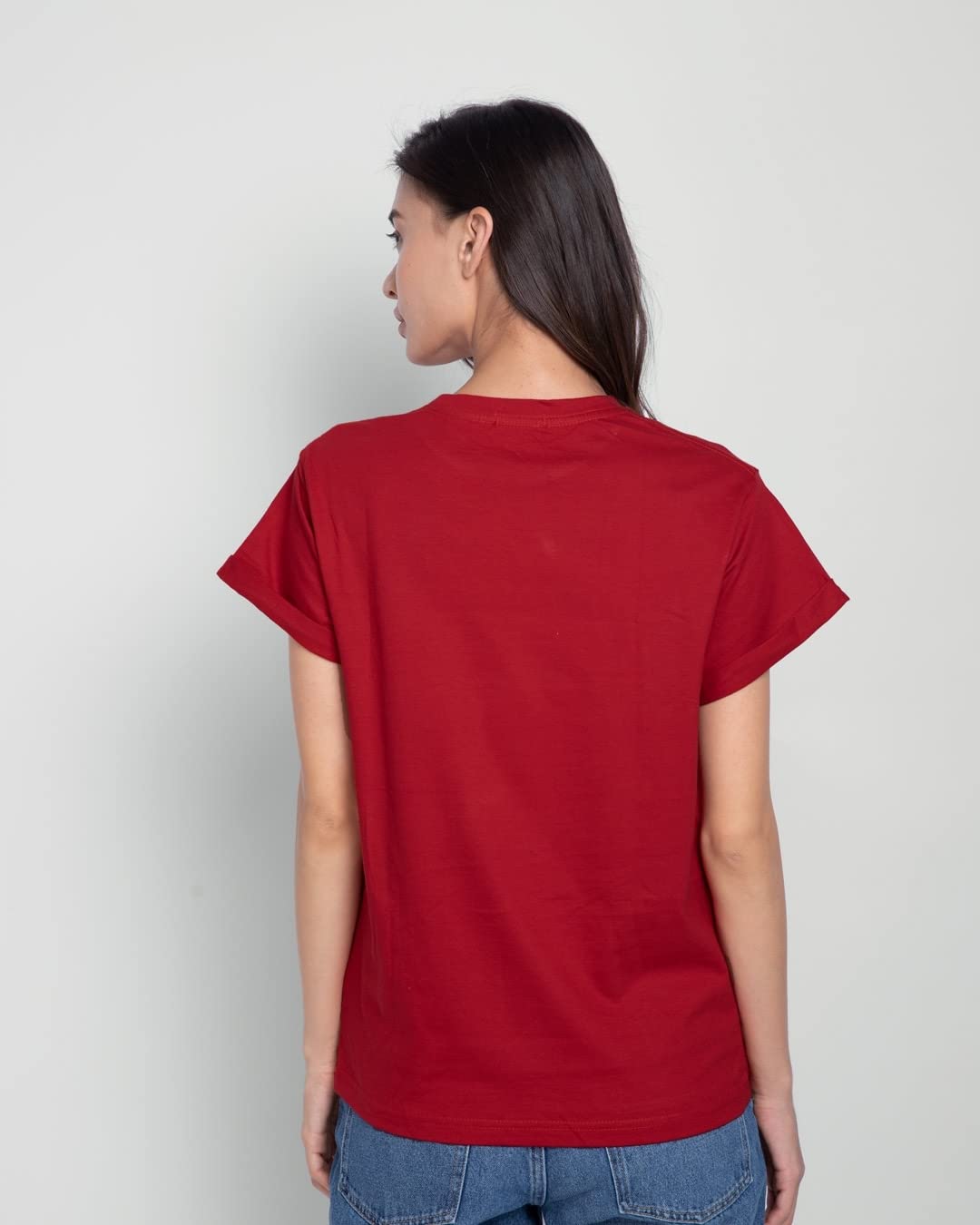 Bewakoof Official Friends Merchandise Womens Typography Boyfriend Fit Half Sleeve Round Neck Cotton T-Shirt