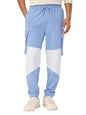 The Souled Store Arctic (Utility) Men and Boys Drawstringed Blue and White Polyester Oversized Joggers