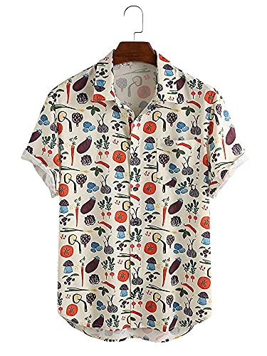 LookMark Mens Cotton Blend Casual Beach Wear Shirts | Stylish Printed Shirts for Men | Comfortable Summer Wear | Party, Vacatio