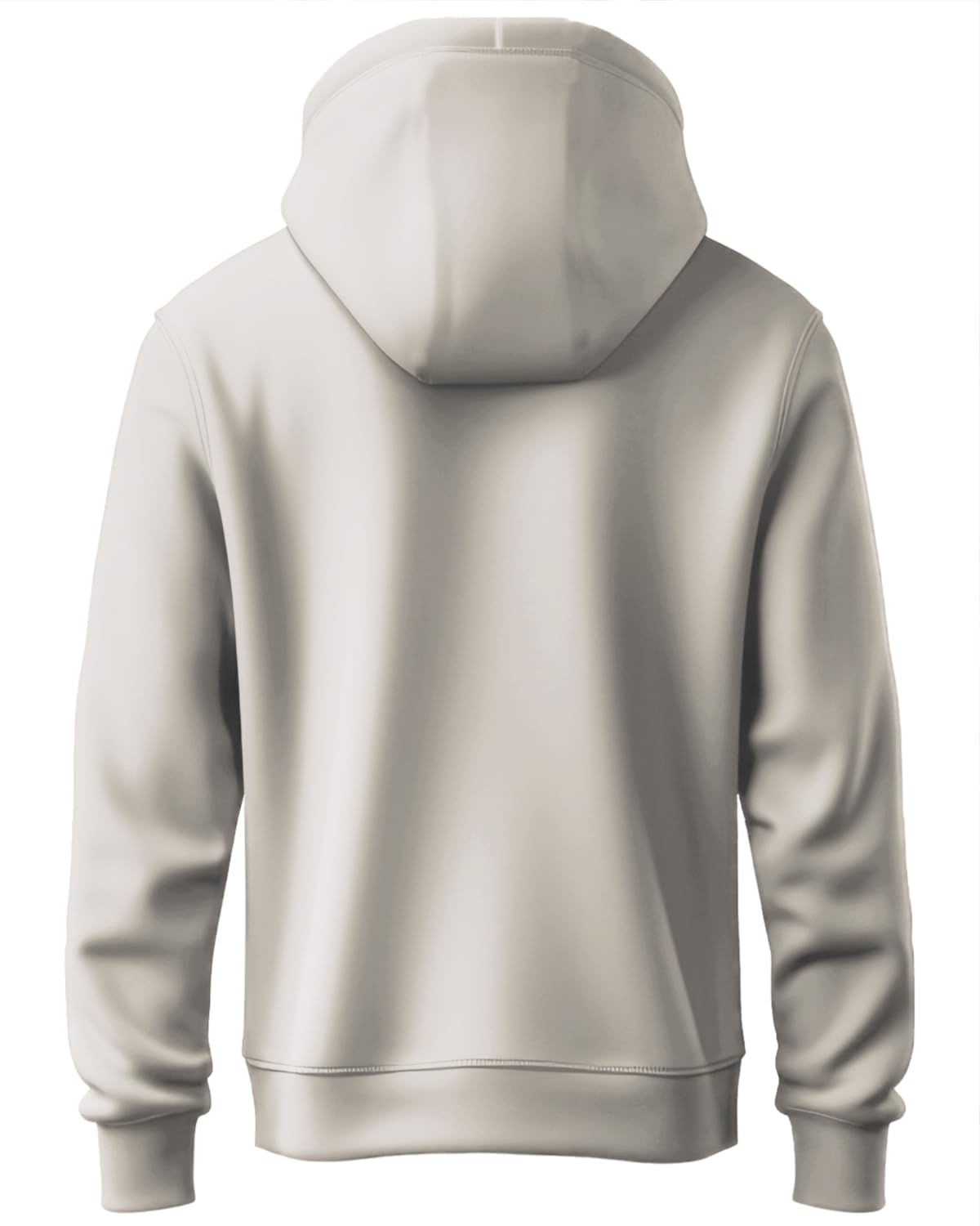 ADRO Mens Cotton Neck Hooded Sweatshirt (H24-ADRO-WS_White Sand
