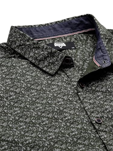 Thomas Scott Mens | Regular Fit | Floral Printed | Plus Size | 100% Cotton | Short Sleeve | Spread Collar | Casual | Shirt for