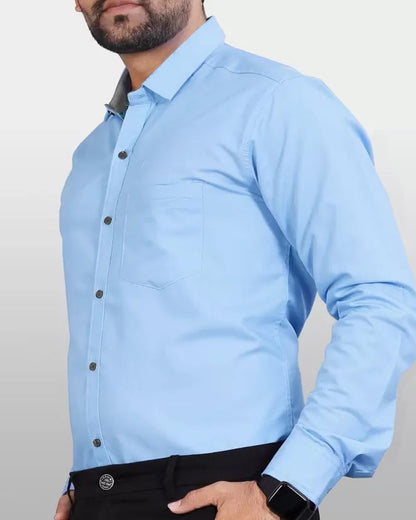 Eyebogler Men Casual Regular Fit Cotton Shirt