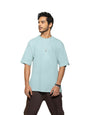 Bewakoof Mens Solid Bird Egg Green Round Neck Half Sleeve Oversized T-Shirt