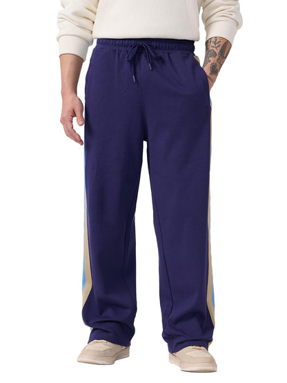 The Souled Store Colourblock Joggers: Twilight Men and Boys Drawstringed Loose Fit Cotton Korean Joggers