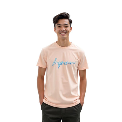 Nobero MenS Typography Printed Regular Fit T-Shirt (1M-Twts-C1177-Bs_Blush